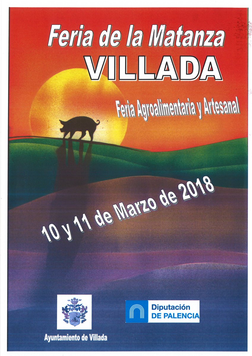 AytodeVillada's tweet photo. ¡Ya no queda nada! ¿Donde pasar mejor el fin de semana del 10 y 11 de Marzo? En VILLADA. FERIA DE LA MATANZA #FeriadelaMatanzaVillada @AytodeVillada , https://t.co/6sBJIEjJkp
