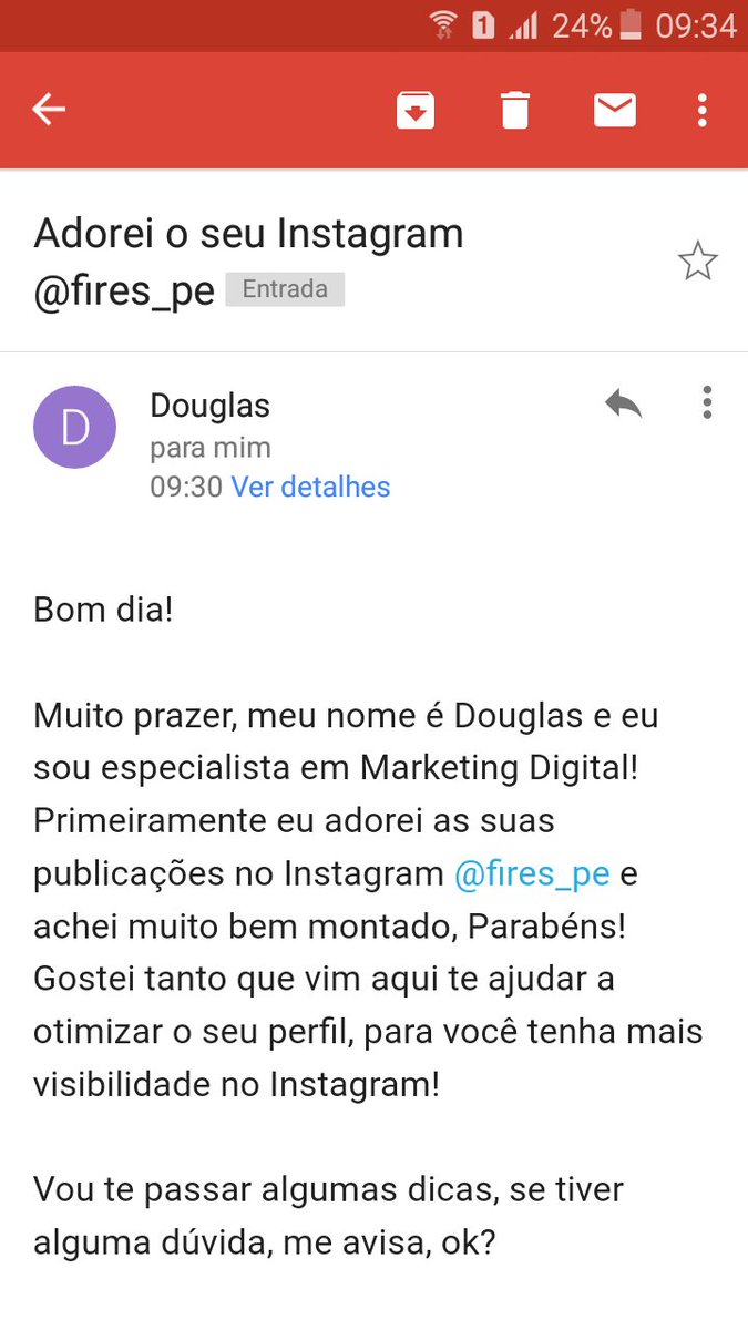 Fires_OFC's tweet photo. Carai, criei meu contato profissional só faz 1 semana, e coloquei ontem um link no instagram e já veio especialista de marketing no meu e-mail :D 

Não seu se respondo e tals! Tô em dúvida, meu 1 email mds ;-; Vai se esse cara só quer dinheiro... https://t.co/aiOPIRIngy