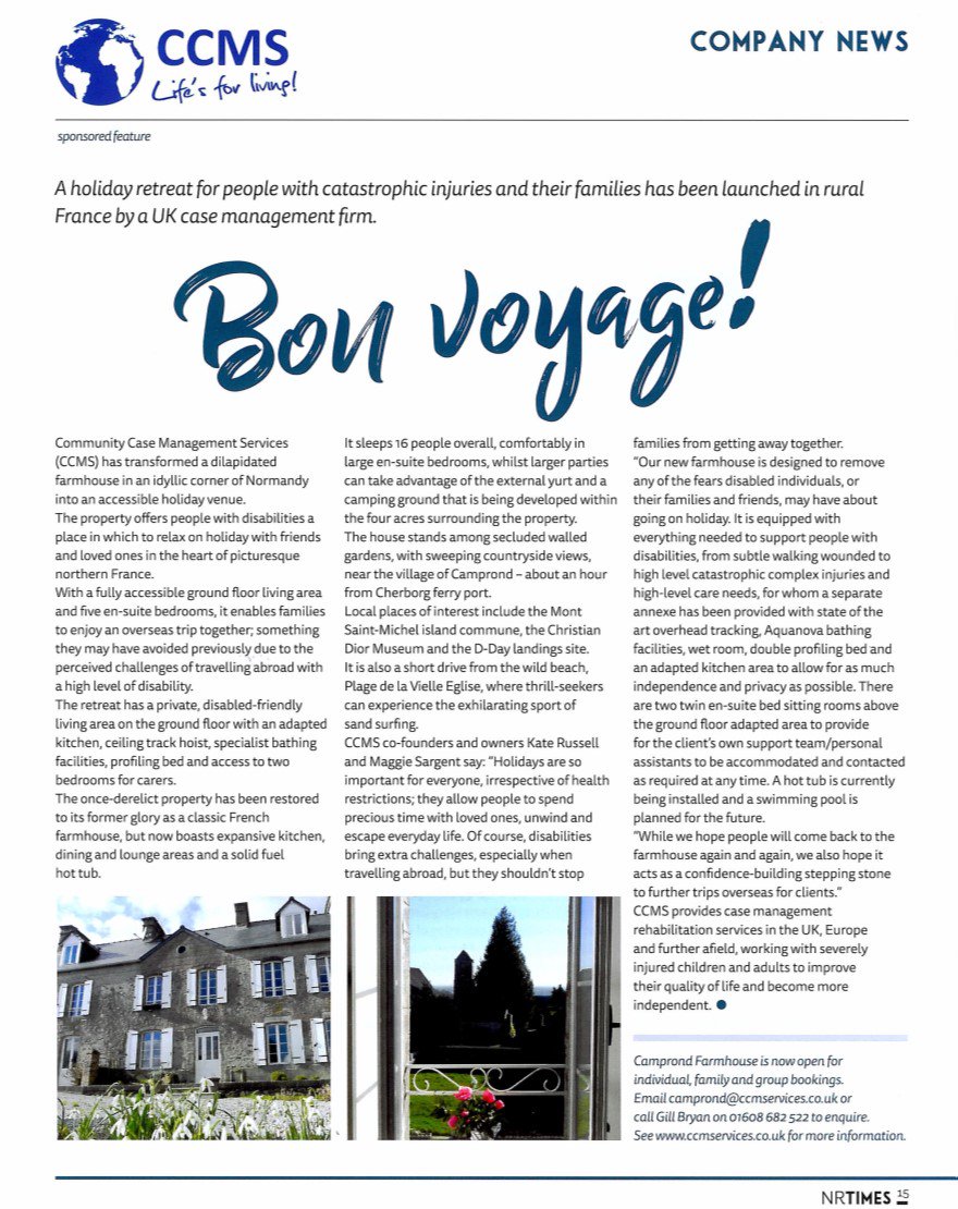 KateRussell23's tweet photo. Excellent article published in the @editorNRTimes this month. It has been a fantastic project and is now ready for bookings, to enquire email camprond@ccmservices.co.uk

Link below for electronic version of the article

https://t.co/TODn52mlry https://t.co/Vaj9AEmsx7