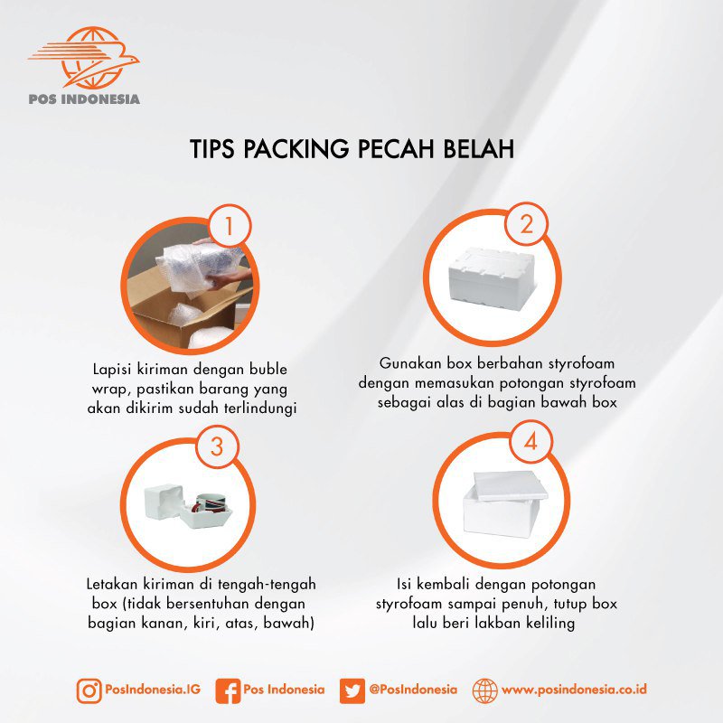 PosIndonesia's tweet photo. Perhatikan tips berikut ya supaya kiriman barang pecah belah kamu tetap aman dan utuh sampai di tujuan. Sayang Sahabat, sayang barangnya ๐
#tips #tipspos
#POSbisa #PosIndonesia
#BUMNHadirUntukNegeri https://t.co/wFYhfOiMBv