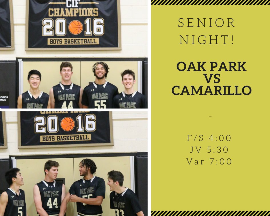 Ophsbbasketball's tweet photo. 🏀 Senior Night! 🏀

Come on out and pack the Cage tonight for these deserving seniors! Riley is the county all-time leading scorer and Wes is the all-time assist leader. Zeke will rip the rim off a couple times and the king of the midrange (Josh) is going to lock up on D! https://t.co/sGL7oyh421