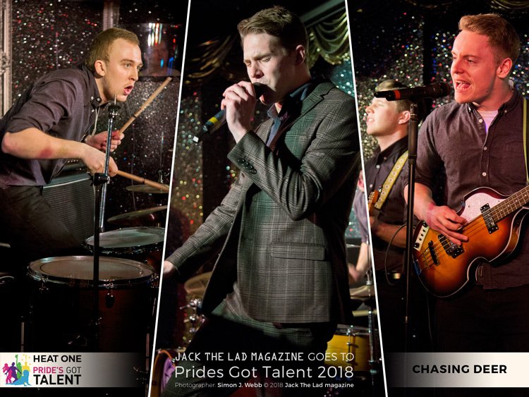 JackTheLadMag's tweet photo. When @ChasingDeerBand say "We're gonna have some fun tonight!" they mean it, bringing their own flavour of high octane rock n' roll to this years #PridesGotTalent competition! Positive comments from the judges see them through to the next round. https://t.co/hInPp4rsnA