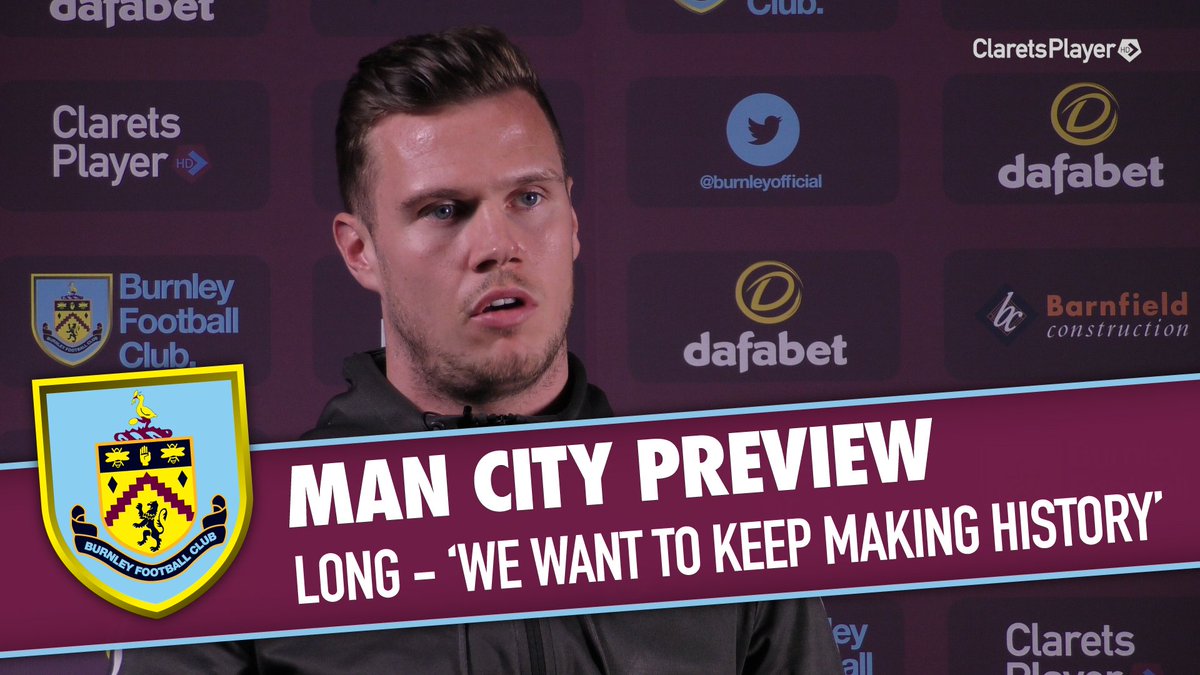 PREVIEW | @KevinLong28 eager to face @PremierLeague leaders, <a href="/ManCity/">Manchester City</a>, as they travel to Turf Moor for tomorrow's 12:30pm KO. Watch: bit.ly/2Edep8p