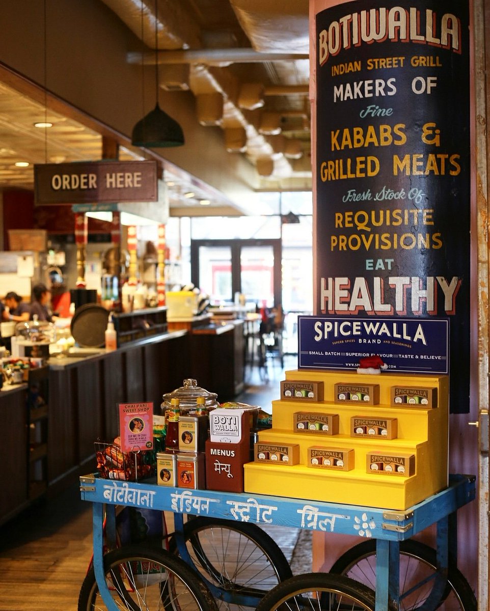 Makers of fine kababs and grilled meats. Fresh stock of requisite provisions. #botiwalla #mypcm #poncecitymarket #handpainted 📸: Molly Milroy