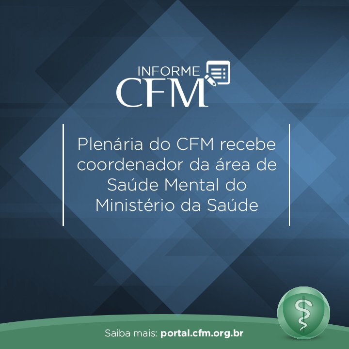 medicina_cfm's tweet photo. #InformeCFM | Na oportunidade, o psiquiatra Quirino Cordeiro Júnior apresentou um panorama e diagnóstico da Saúde Mental no Brasil e detalhes da nova Política Nacional de Saúde Mental.
Saiba mais: https://t.co/s5ZoW6McqA
#CFM #SaúdeMental #Medicina https://t.co/C3yIaj4KVh