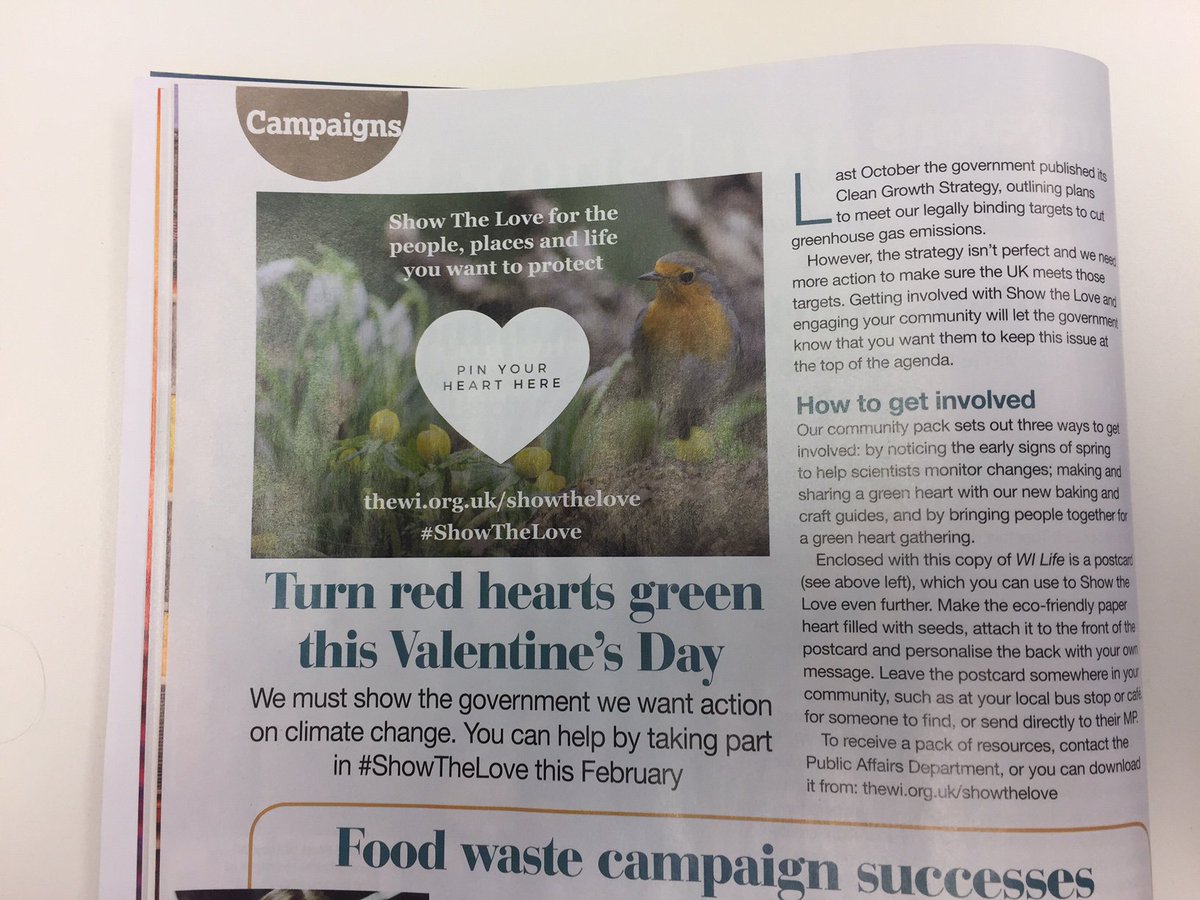 WomensInstitute's tweet photo. Don’t miss your #ShowTheLove postcard in February’s WI Life! Make the paper seeded heart &amp; attach it to the postcard to leave in your community for someone to find &amp; plant. Step-by-step instructions to make the seeded heart are available on the website: https://t.co/1BXI9tdCvY https://t.co/K2dp4yXhAQ