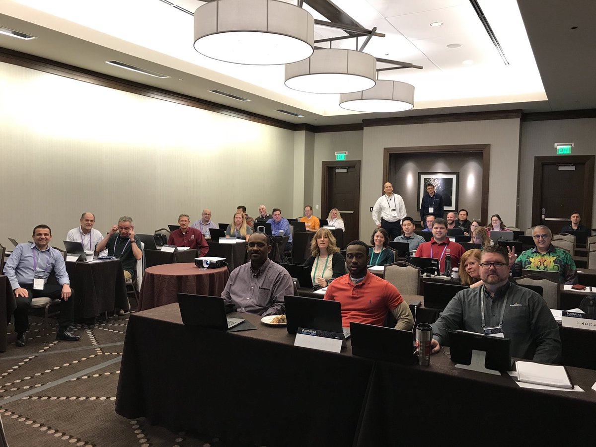 lpingarron's tweet photo. Best training class @Acumatica #AcumaticaSummit #DistributionIntermmediate https://t.co/KO82tRPiMs