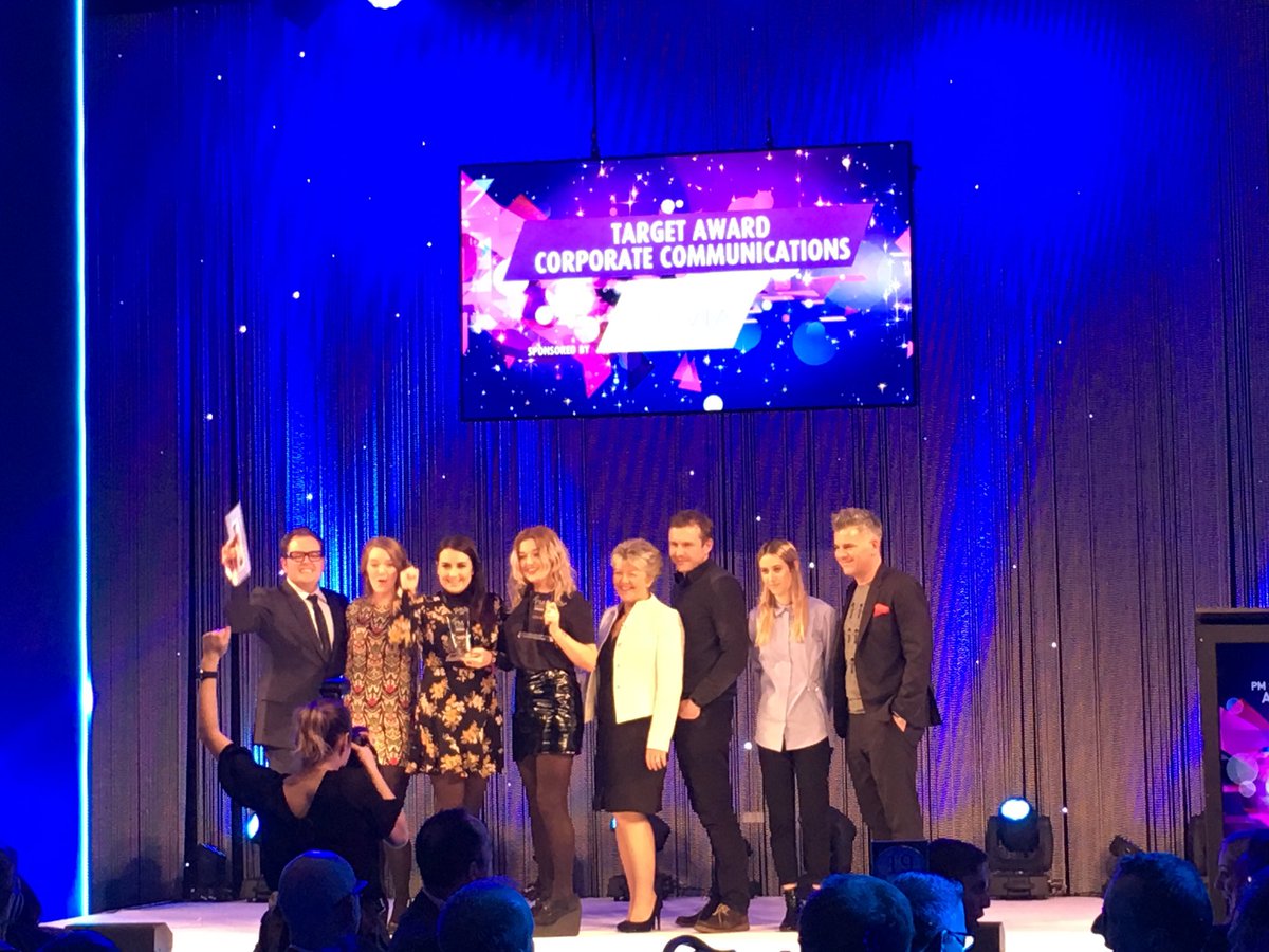 HAVASLYNXEU's tweet image. Together with our sister agencies #H4BMcr and #HavasLifeMcr we smashed the #PMAwards with a total 10 awards - 3 of which where Golds! Go team! #HavasTogether #HHandYou @PMSociety #LYNXLife