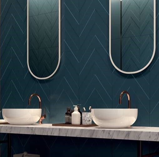 eedesigncenter's tweet photo. This 4D collection from Walker Zanger brings you large and small format wall tiles in contemporary solid shades of deepest teal blue and freshest white. These wall tiles are both cost effective and design savvy. @walkerzanger https://t.co/2XpLcnktoo