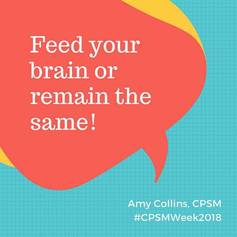 amy_collins's tweet photo. Becoming a #CPSM isn't just about letters behind your name; it's a commitment to life-long learning. Since becoming a CPSM, I have re-certified five times &amp; completed more than 300 CEUs. Grateful for all the opportunities provided by this amazing organization! #CPSMWeek2018 https://t.co/H2KntEQ5aP