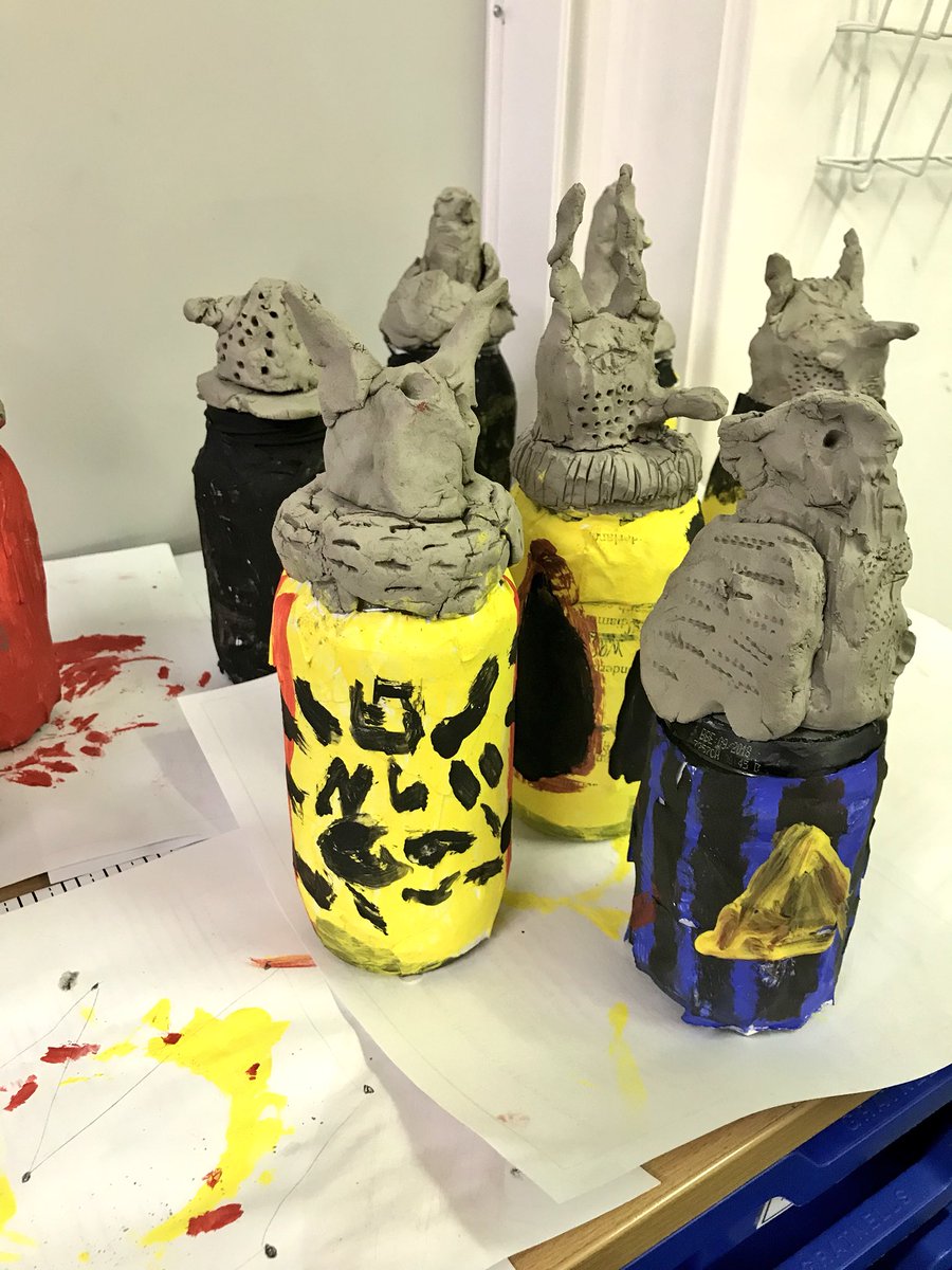 MissDentNQT's tweet photo. Year 4 have loved investing the ancient Egyptians we even made our own canonic jars #ysjprimed #ancientEgypt #year4 https://t.co/w52ZuC6ZmA