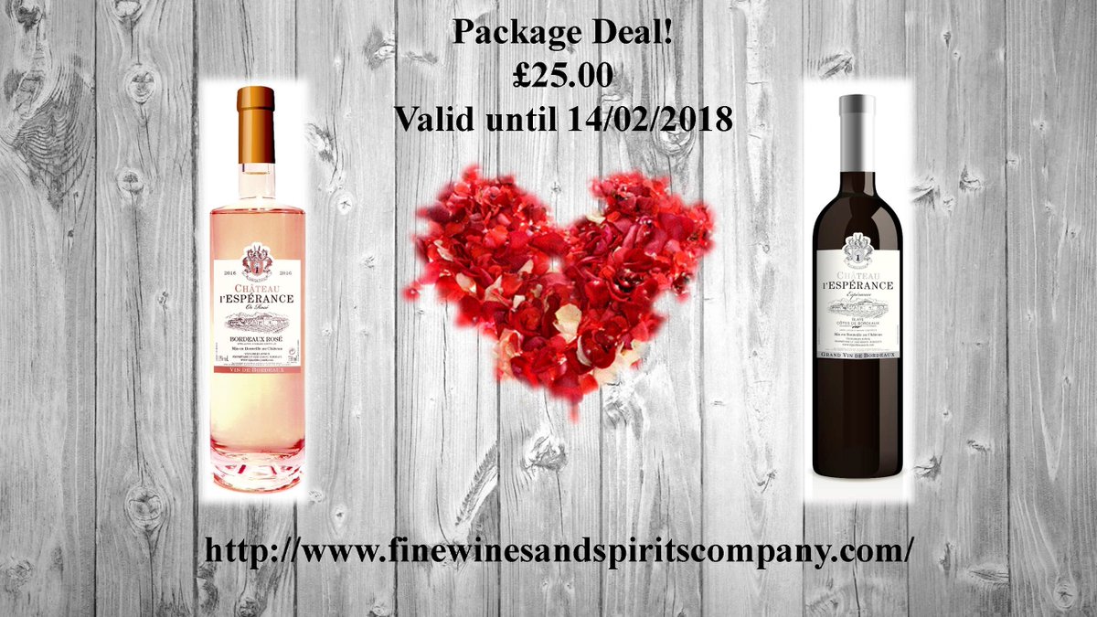 FWASCompany's tweet photo. DON'T MISS IT! ❤️💋🌹💟❣️🍷PACKAGE DEAL! Bottle of Rosé &amp; Espérance = £25, free local delivery! Order through Phone: 01277890343 (Mon-Fri) or Email: laura@alltecsolutionsltd.co.uk (Mon-Sat)! @FWASCompany Only until 14/02/2018! #valentinesday #colouroflove #wine #specialgift https://t.co/su6dbcv4Oj