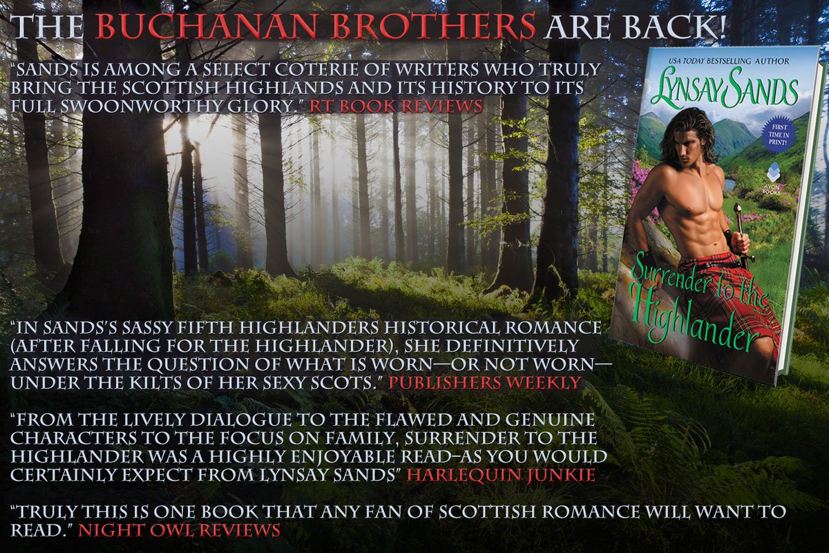 LynsaySands's tweet photo. Many more awesome reviews and spotlights have been popping up for Niels and Edith's book! Just follow the Buchanan. <G>
https://t.co/E50vv2KJh8
#SurrenderToTheHighlander
#BuchananBrothersAreBack https://t.co/3CpzKsmsvS
