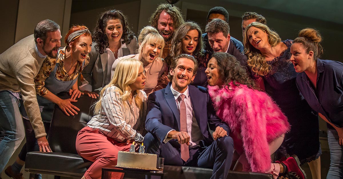 In photos: production images of Oliver Savile, Anita Louise Combe and the cast of Company in Aberdeen bit.ly/2BPnVZW
