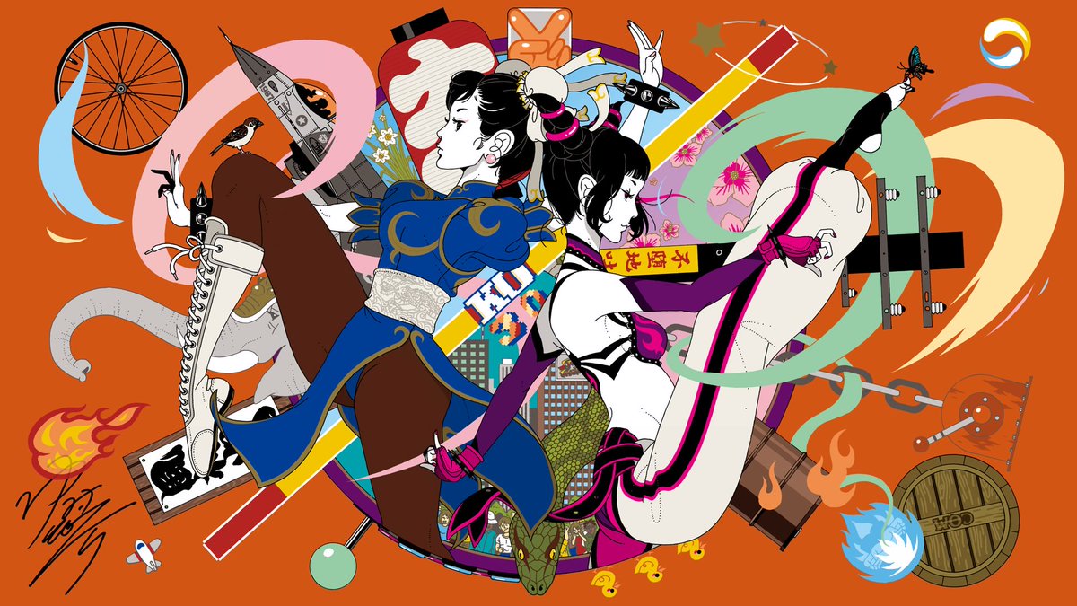 Vgdensetsu Street Fighter Iv By Yusuke Nakamura 中村佑介 The Tatami Galaxy Night Is Short Walk On Girl Illustration Featured In Pen Plus Mook Street Fighter Ga Sukida As Well