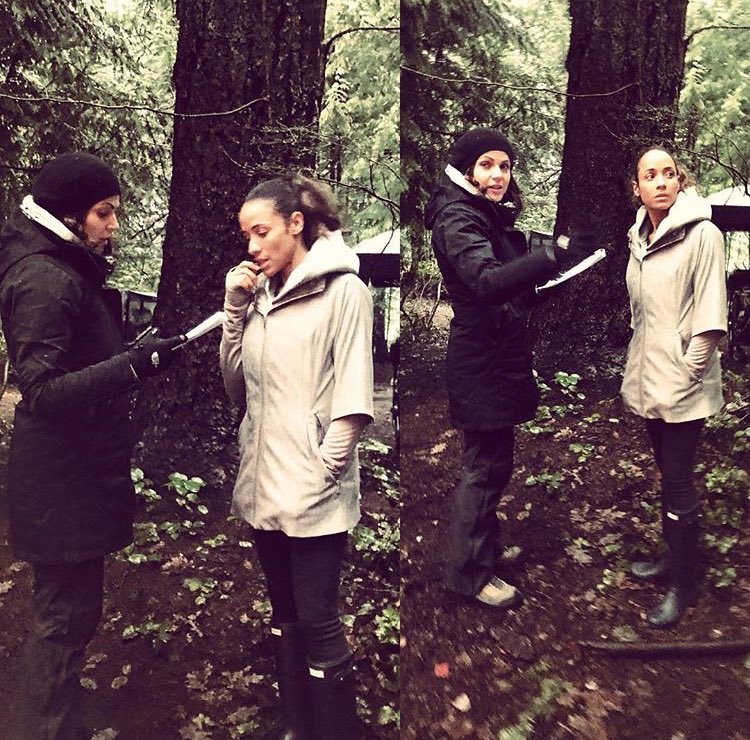 MsBrooklyn88's tweet photo. Dania’s instagram post with director Lana 🎥
#OnceUponATime #EvilRegals #Danicas
@DaniaJRamirez @LanaParrilla 😍😍💞 https://t.co/QIgZP6PtdK