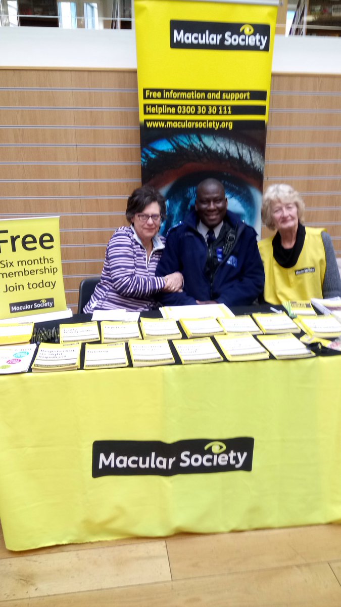 Health Fair Uxbridge Library today. The met police support our cause.#localsupportgroup #centralvisionloss#macularsociety