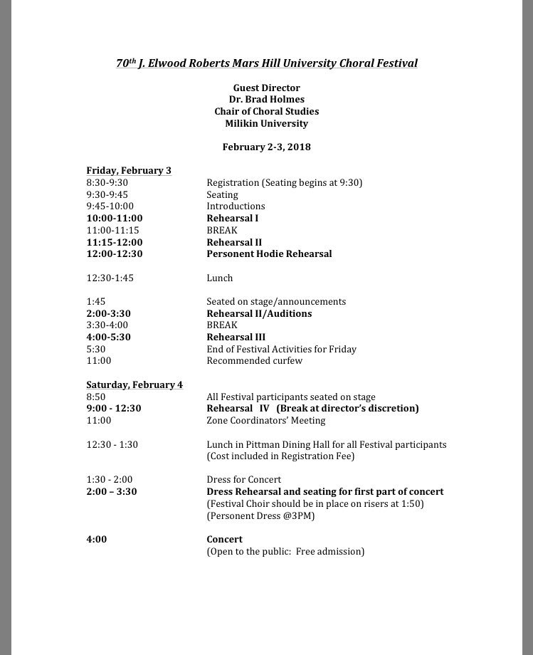 Here’s the schedule for the weekend. Please see the registration table for any questions!
