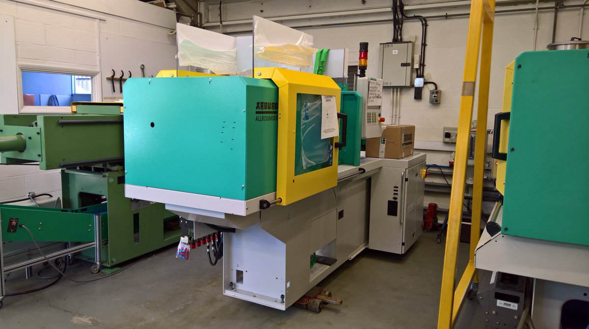 Our second machine arrived today and is in place  already #Arburg #injection #moulding looking very smart!!!!