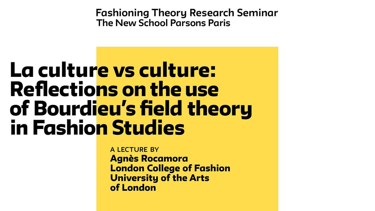 EVENT: Discuss established and innovative theoretical approaches to fashion in order to initiate a conversation about the state of fashion theory, its canon and possible new trajectories.