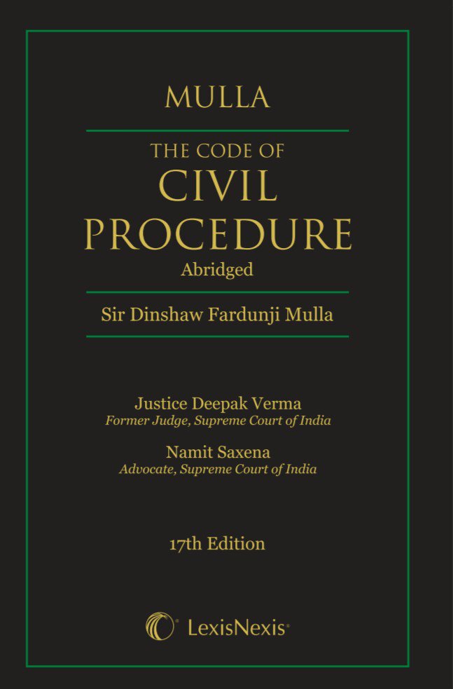 namitsaxena2007's tweet image. New Book cover. @LexisNexisIndia  #MullaCPC #CodeOfCivilProcedure #CPC