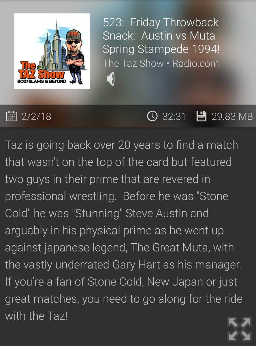 TheKingsman36's tweet image. Final hour of @TazAndTheMoose is on the air giving us the latest on #SuperBowlLII and once they're done check out @TazShowLive for the #ThrowbackSnack which features a classic match #WeOver