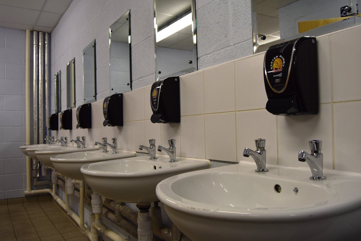 pvm_supplies's tweet photo. Good luck to @ExeterChiefs tomorrow! 🏉 If you take a trip to the loos while you're there, keep an eye out for the new @DebGroupUK soap dispensers we supplied @SandyParkExeter Park with, last year! #exeterchiefs #exeter https://t.co/58y7O18J4a