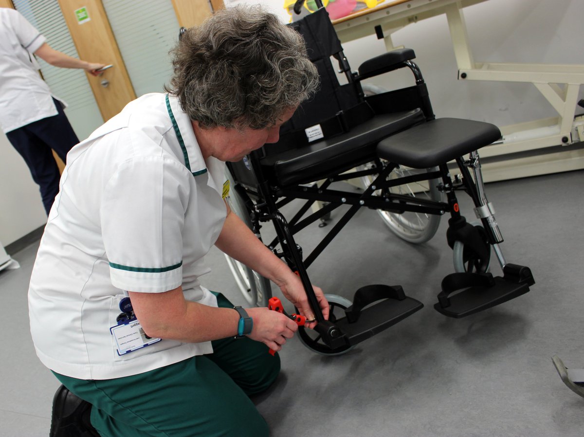 BristolNHSFT's tweet photo. “Always busy; touched base with staff striving to #staywell and advocate #lifebalance. Took delivery of #wheelchairs for our #amputee #patients - great working with Bristol Centre for Enablement to help them #keepmobile and #staywell #occupationmatters @theRCOT” - Clare https://t.co/Rkx0q7yYlO