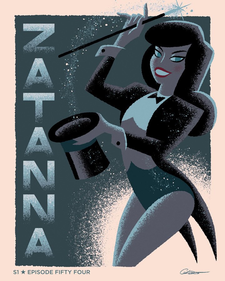 BTASWiki's tweet photo. "Ladies and gentlemen, it's time for magic! Good evening, Gotham, I'm Zatanna! Tonight I can promise you a few surprises, a thrill or two along the way and with luck, a happy ending!"
Zatanna - Poster by George Caltsoudas @George_________ https://t.co/N5HycUNxqd