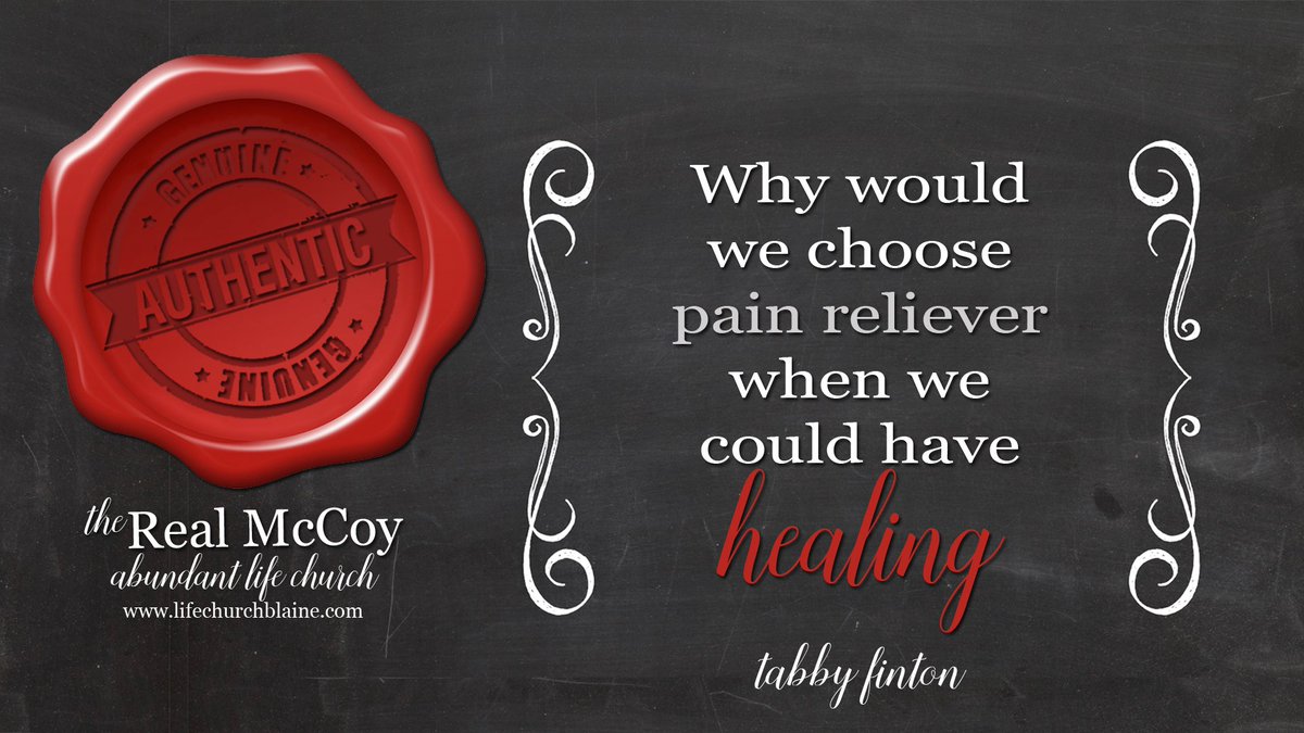 Alcblaine's tweet photo. Why would we choose pain reliever when we could have healing? @TabbyFinton #alcblaine #theRealMcCoy https://t.co/1IXAxHyekX https://t.co/FhAbRIurnJ