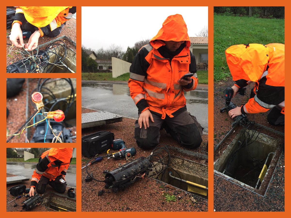 delphine_picou's tweet photo. Technicien #So Orange sur le terrain avec 1 météo capricieuse : après la pluie le froid mais toujours là pour nos clients #uilpc #fierté https://t.co/QV9OszCvjS