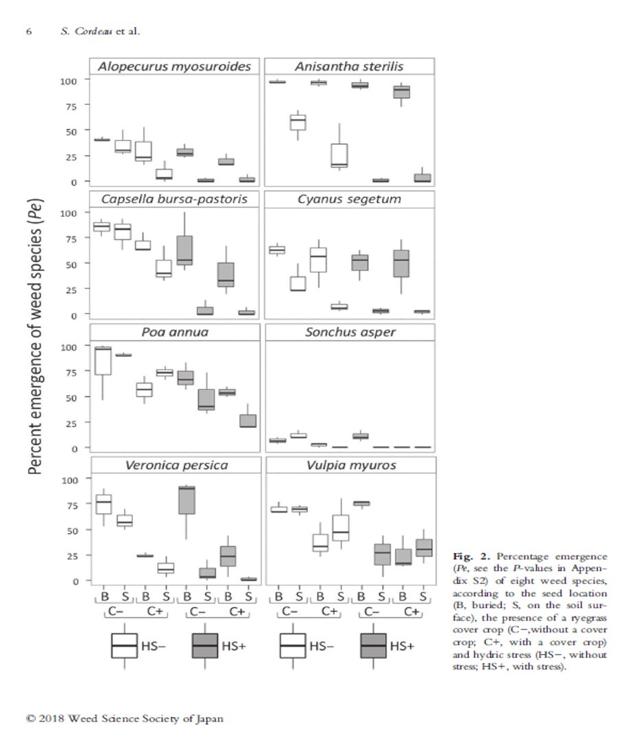 scordeau_inra's tweet photo. #Notill = weed seed on the soil surface
#covercrop = shade
#summer = temporary drought
New paper from @UMRAgroecologie @InraEA showing a decrease in weed seed ermergence and early growth when seeds are on the soil surface #A2C #SCV
https://t.co/vp7xllxIcm
https://t.co/0UnI4tMH9C https://t.co/yGwuLYf72v