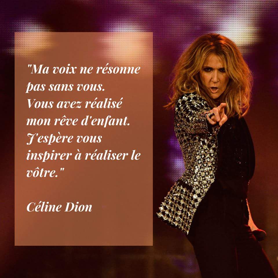LesRedHeads's tweet image. "My voice does not resonate without you. You have made my childhood dream come true. I hope I have inspired you to reach out for yours." – @celinedion