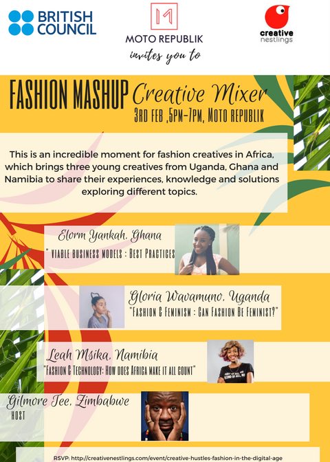 MsElleOh's tweet photo. Tomorrow is going to be lit @MotoRepublik as we host the #FashionMashUpZW featuring #CreativeHustle #HustlersMarket &amp; #CreativeMixer! You coming? Join us! https://t.co/oiXYdCRQbV