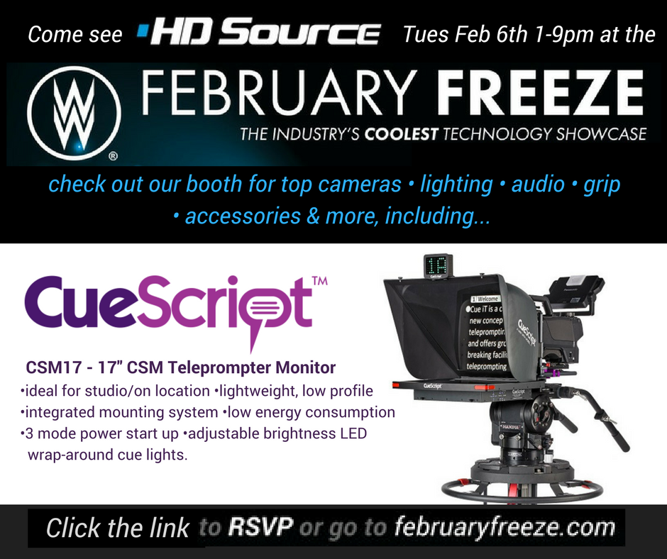 HDSourceCa's tweet photo. Just 4 more sleeps until this top-tier Industry-celebrating eventπ
So much & so many to see, just click here to RSVP https://t.co/OuMTwOURh3
#febfreeze2018 #cuescript #hdsource https://t.co/x7xbcCUmM3