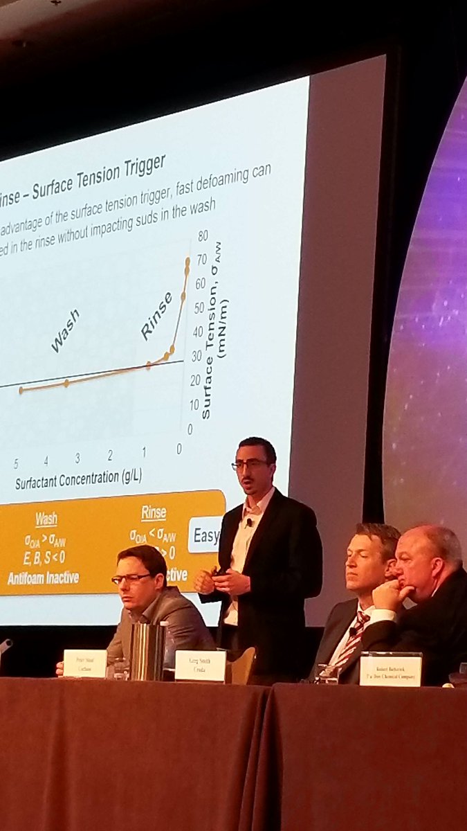 CleanInstitute's tweet photo. @DowChemical Robert Butterick talks about the company's foam control agent for water conservation at #2018ACI Convention. https://t.co/AzLSdciiQB