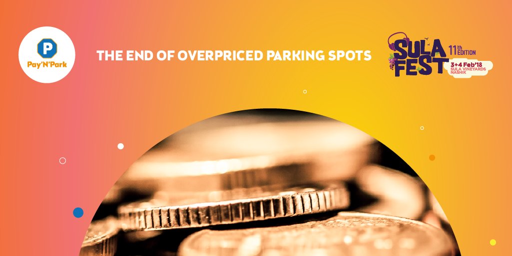 PayNParkApp's tweet photo. Booked your parking for SulaFest '18 yet? Get a discount of Rs. 50 when you book on Pay'N'Park.

Download the app

iOS: https://t.co/x2WauYKW5d
Android: https://t.co/5Gdl9SvcAd

Or visit 
https://t.co/BVrvHuabdl

#PayNParkAtSula #SulaFest'18 
@sula_vineyards https://t.co/mMUoSYiSLU