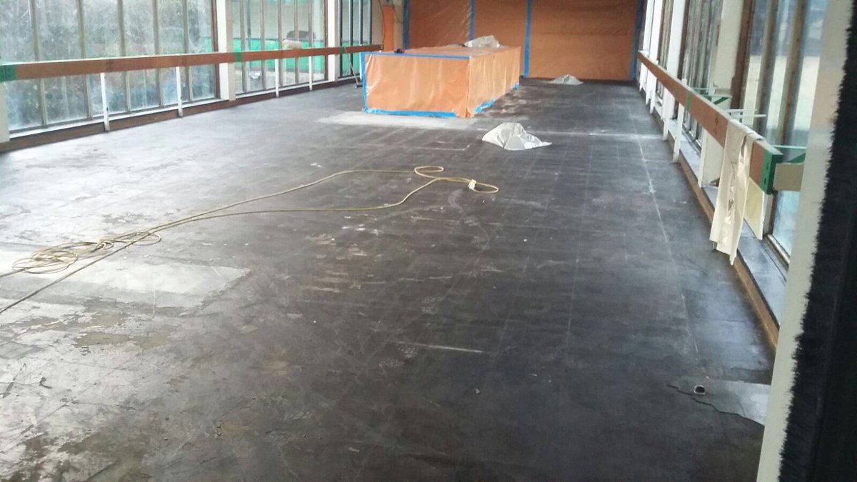 ChelmerGroup's tweet photo. Flooring strip out on a large project in Southampton progressing nicely , 2500 m2 of flooring uplift and latex / bitumen removal #flooring #stripout #demo #bitumenremoval https://t.co/wYHCshCV4q