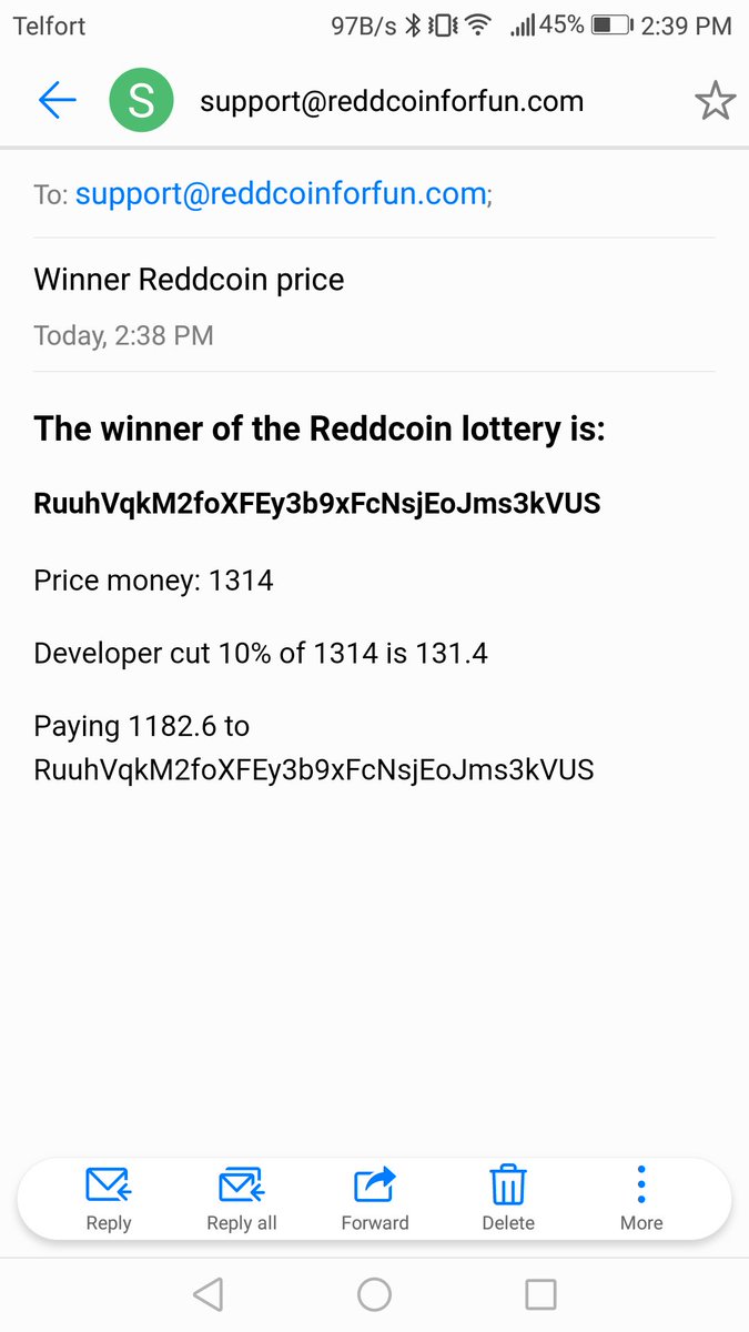 Maxime29463441's tweet photo. Update https://t.co/2cqHOxu3jE

Do not invest yet, currently simulation is running!

Last update for today:
1. Completed random winner generation with proof of win
2. Support@reddcoinforfun.com receiving emails from winners

@RDDretweet @CryptoWNF @MrREDDTop @reddcoinnews 

Proof https://t.co/gE6BIvWz3z