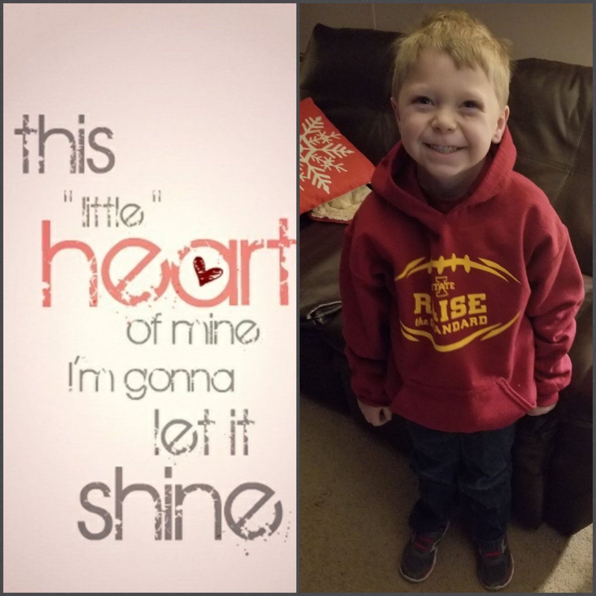 Stepherb2's tweet photo. @RobinRoberts Thank you for sharing my sons picture yesterday he is our "why" this trooper was only given a 5% of survival..here he is rockin it! #myhearthero #blessed #chd #bubbalovinit #1in100 https://t.co/EMbjpxMJ3p