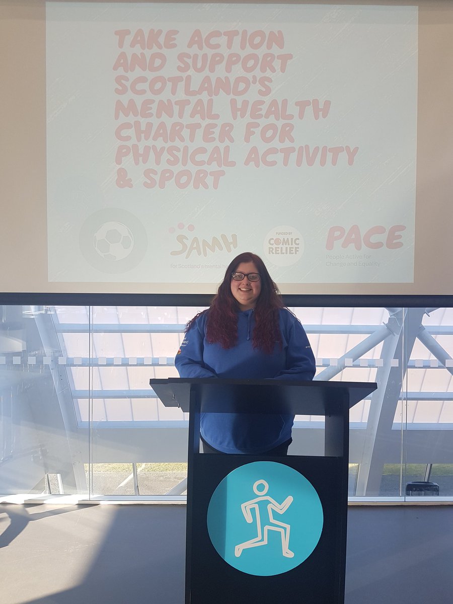 Amazing story told by <a href="/KirstyyE/">Kirsty Ewen</a> from <a href="/sportscotland/">sportscotland</a> #SportPanel at the <a href="/SAMHtweets/">SAMH</a> launch of the Mental Health in Sport charter. Showing how sport has positively impacted her life in challenging times