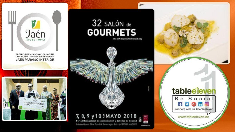 yoxy12U's tweet photo. 32 #SalóndeGourmets - 7 bis 10 Mai in #Madrid
Registrieren Sie sich unter #tableeleven https://t.co/rOVf3oJ9Fl
Der Council von #Jaén hat den Salón de Gourmets als Austragungsort für den 15. Int. Küchenpreis mit extra nativem Olivenöl (#AOVE) "Jaén Paraíso Interior" ausgewählt. https://t.co/hcywZ4Cz1u