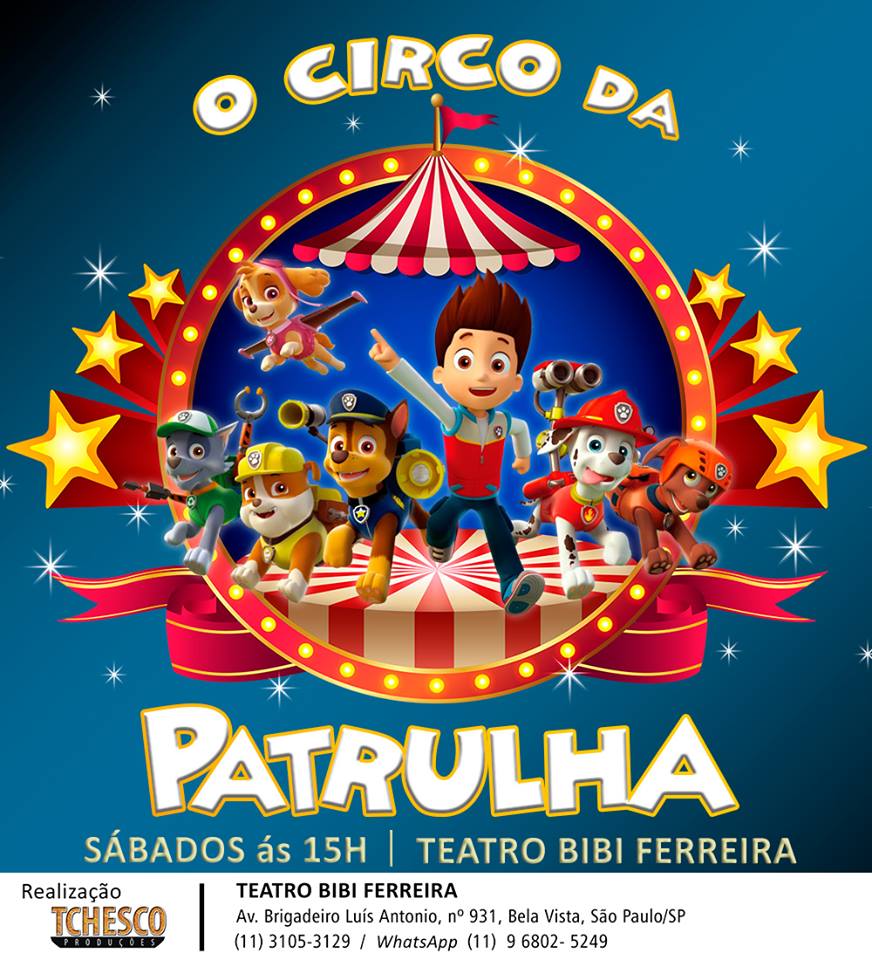 Tchesco2017's tweet photo. Programação infantil para o final de semana no teatro Bibi Ferreira:
Sábado
O Circo da Patrulha - 15h
Os Três Porquinhos - 16h15
Uma aventura na neve - 17h30
Domingo
Dudinha e Mariana e a Galinha Pintadinha - 15h;
- A Bela e a Fera - 17h30 https://t.co/G5zpxzso8T