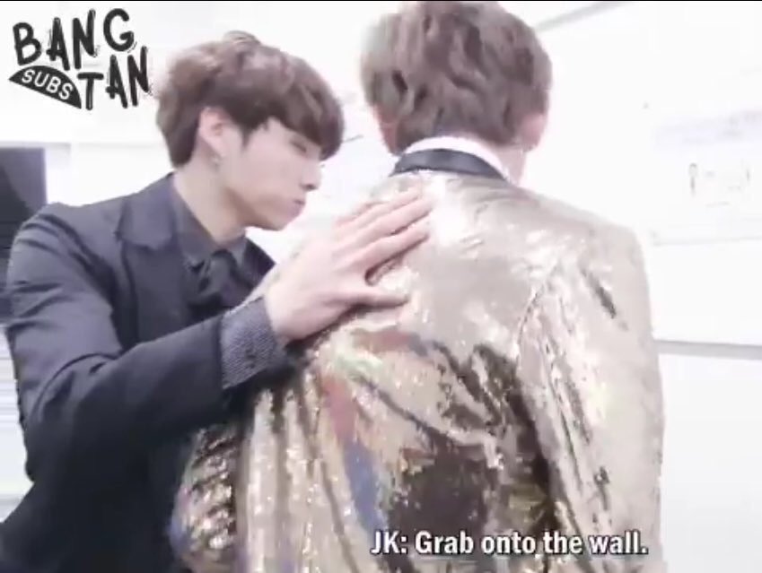 I must say that Jungkook's way of man handling Taehyung is jot actually man handling! Look at how he tried to fake hitting Tae when the truth is he's so soft when it comes to his baby boy! #taekookNowAndThen #taekook 