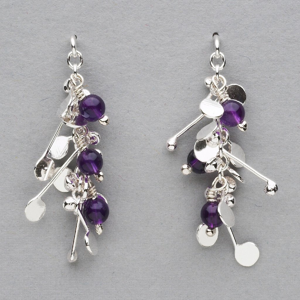 Amethyst are the birthstone for February.  These stunning cascade earrings available <a href="/Lovedazzle/">Lovedazzle Jewellery</a> .#contemporaryjewellery #handmade <a href="/FionaDemarco/">Fiona DeMarco</a>
