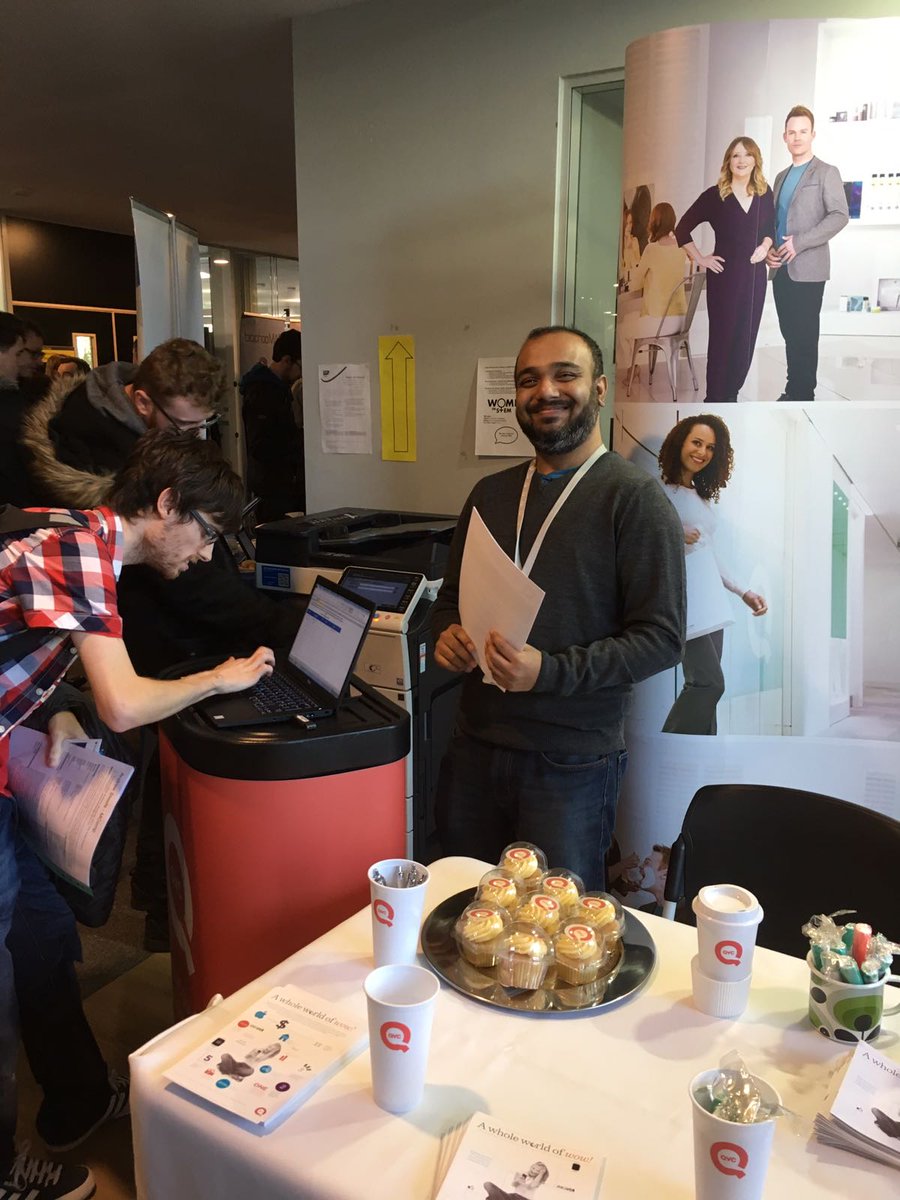 QVC_UK_Careers's tweet photo. @QVC_UK_Careers Are back on the road today visiting #students @edgehill #computingcareersfair pop bye and say hello.. #graduates #bethedifference #feelproud #getexcited #uktopemployer18 https://t.co/XqyeI67JbK