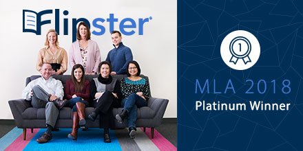 EBSCO's tweet image. Meet the #Flipster digital magazine team and read why they won Platinum at the 2018 MLAs from @LibraryWorks. bit.ly/FLmu2218 #modernlibraryawards
