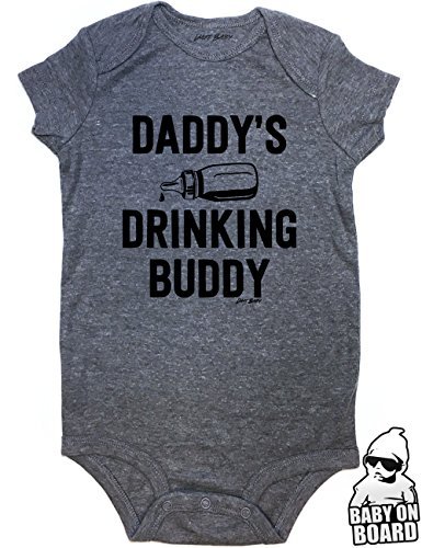 Daft Baby Daddy’s Drinking Buddy Funny Baby Onesie Baby Shower Gift nerdzgonewild.com/daft-baby-dadd…