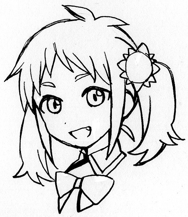 ツインテールの日らしいと知って慌てて描いた落書きです 