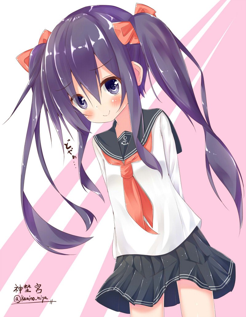 暁(艦これ) 「過去絵ですがツインテ暁ちゃんです #ツインテールの日 」|神埜みやのイラスト